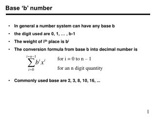 Base ‘b’ number