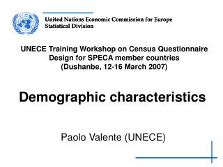 Demographic characteristics