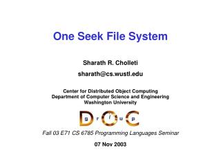 One Seek File System