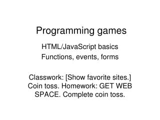 Programming games