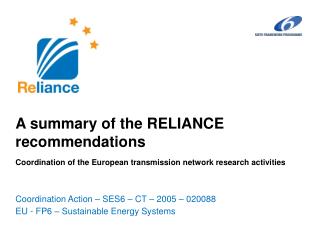 Coordination Action – SES6 – CT – 2005 – 020088 EU - FP6 – Sustainable Energy Systems