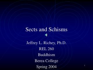 Sects and Schisms