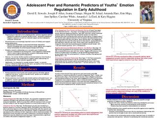 Adolescent Peer and Romantic Predictors of Youths ’ Emotion Regulation in Early Adulthood