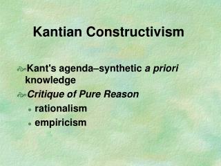 Kantian Constructivism
