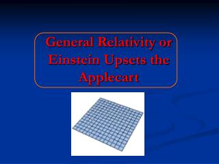 General Relativity or Einstein Upsets the Applecart