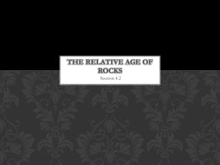 The Relative Age of Rocks