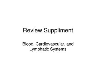 Review Suppliment