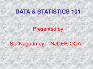 DATA &amp; STATISTICS 101