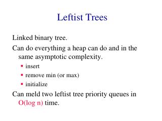 Leftist Trees