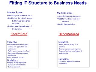 Fitting IT Structure to Business Needs