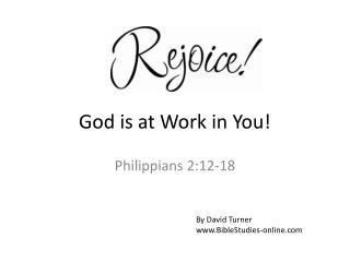 God is at Work in You!