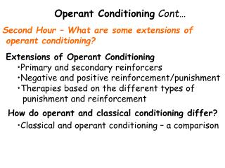 Operant Conditioning Cont…