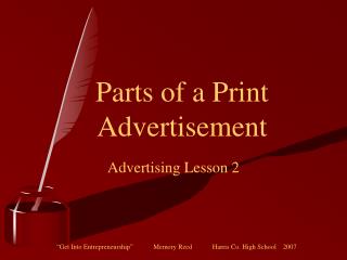 Parts of a Print Advertisement