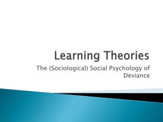 Learning Theories