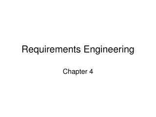 Requirements Engineering