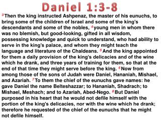 Daniel 1:3-8