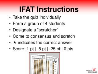 IFAT Instructions