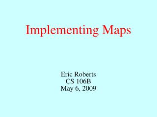 Implementing Maps