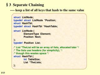 §3 Separate Chaining