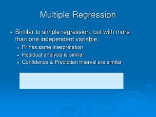 Multiple Regression