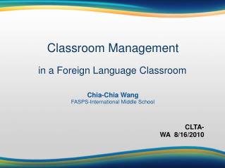 Classroom Management