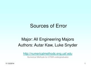 Sources of Error