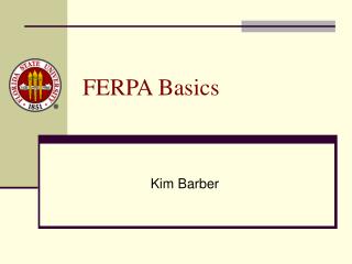 FERPA Basics