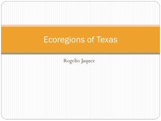 Ecoregions of Texas