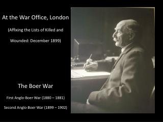 At the War Office, London (Affixing the Lists of Killed and Wounded: December 1899)
