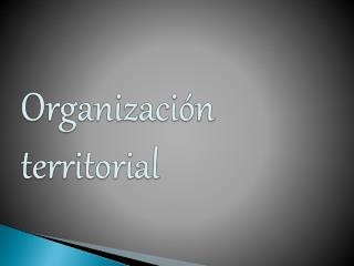 Organización territorial 