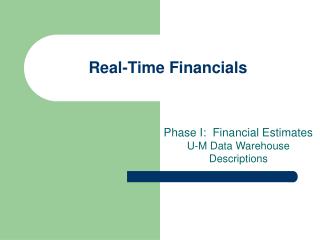 Real-Time Financials