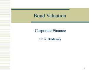 Bond Valuation