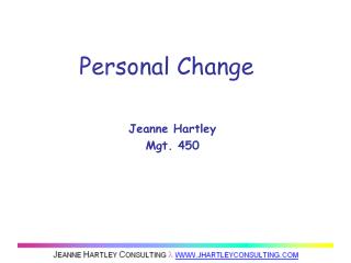 Personal Change