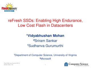 reFresh SSDs: Enabling High Endurance, Low Cost Flash in Datacenters