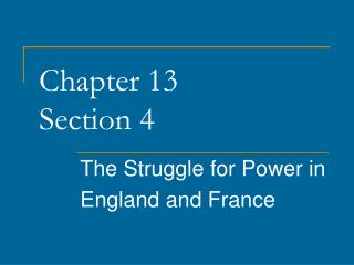 Chapter 13 Section 4