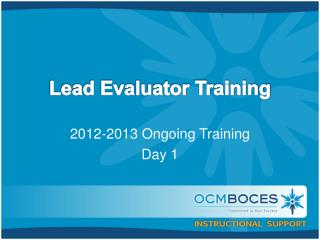 Lead Evaluator Training