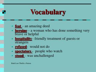 Vocabulary