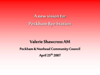 A new vision for Peckham Rye Station