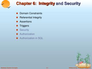 Chapter 6: Integrity and Security