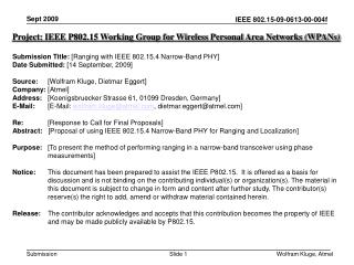 Project: IEEE P802.15 Working Group for Wireless Personal Area Networks (WPANs)