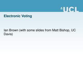 Electronic Voting