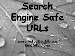 Search Engine Safe URLs