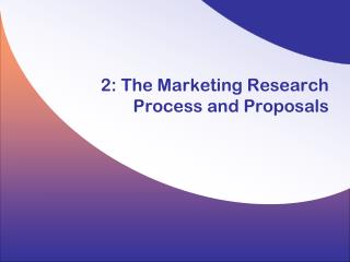 2: The Marketing Research Process and Proposals