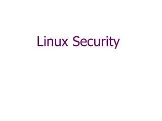 Linux Security