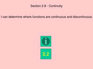 Section 2.8 - Continuity