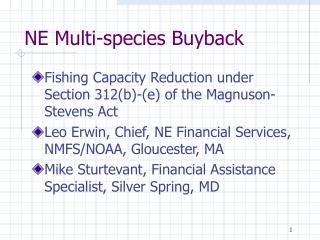 NE Multi-species Buyback