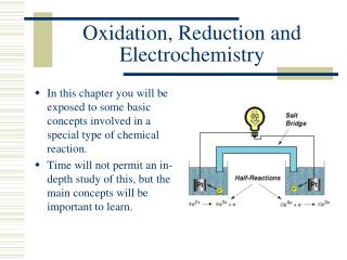 Oxidation, Reduction and Electrochemistry