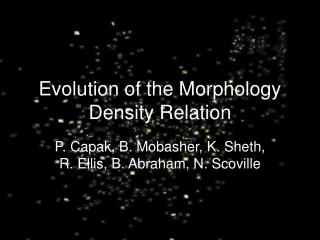 Evolution of the Morphology Density Relation