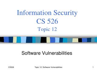 Information Security CS 526 Topic 12