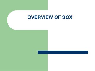 OVERVIEW OF SOX